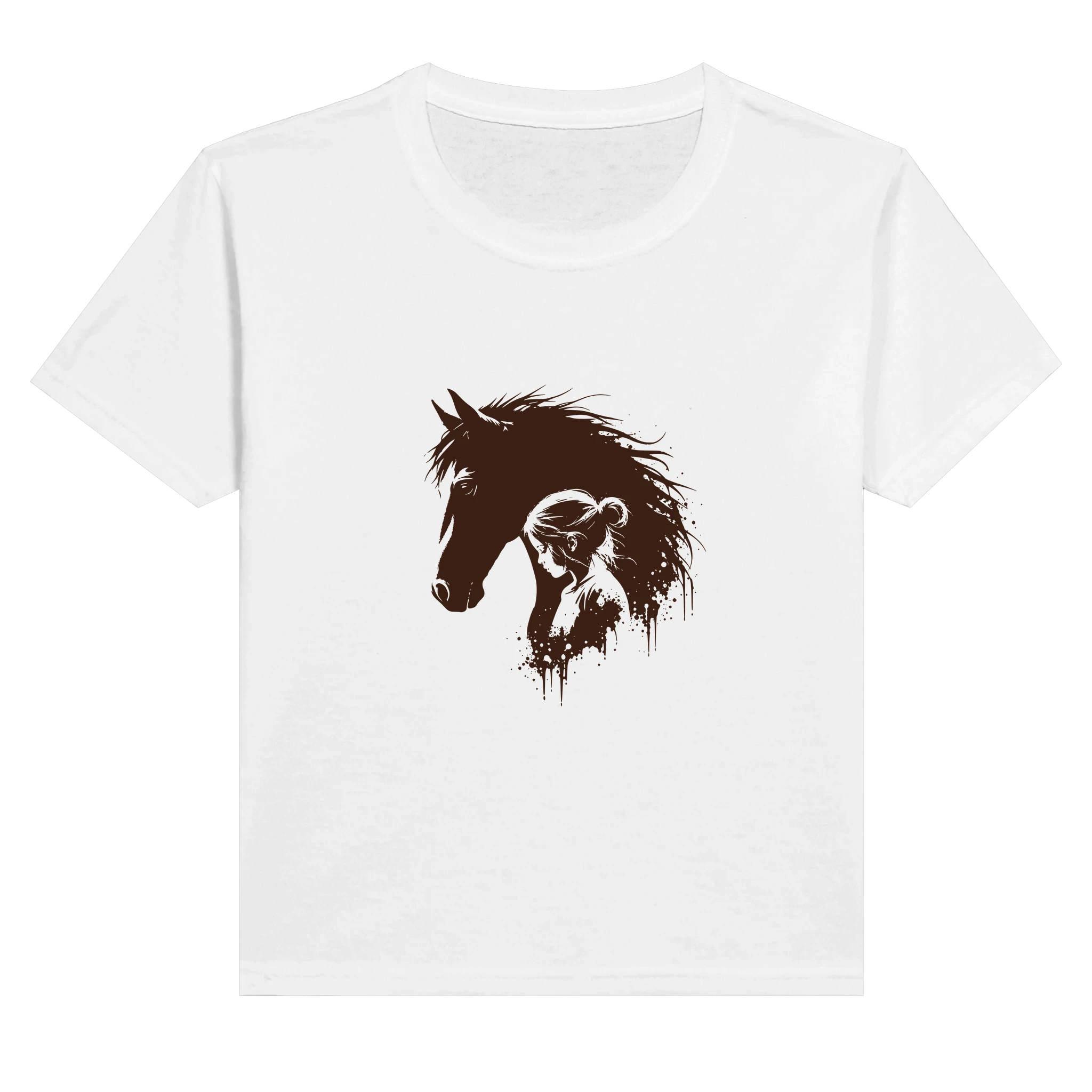 T-skjorte barn - Hest og jente